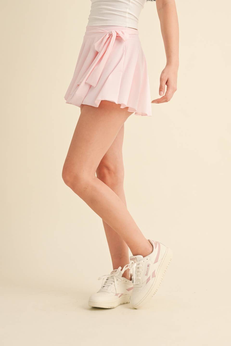 Baby Pink Wrap Skort