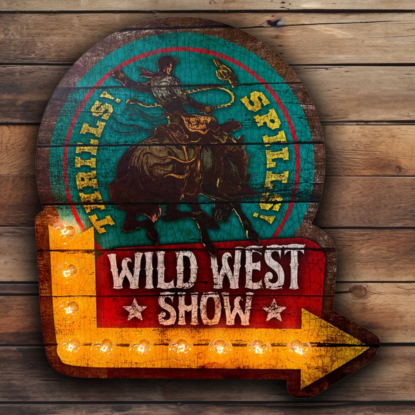 Wild West Marquee 24 x 22 Lighted Artwork