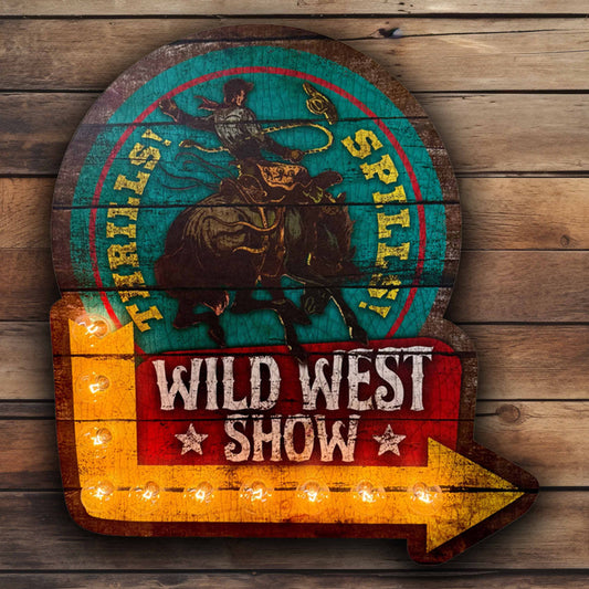Wild West Marquee 24 x 22 Lighted Artwork