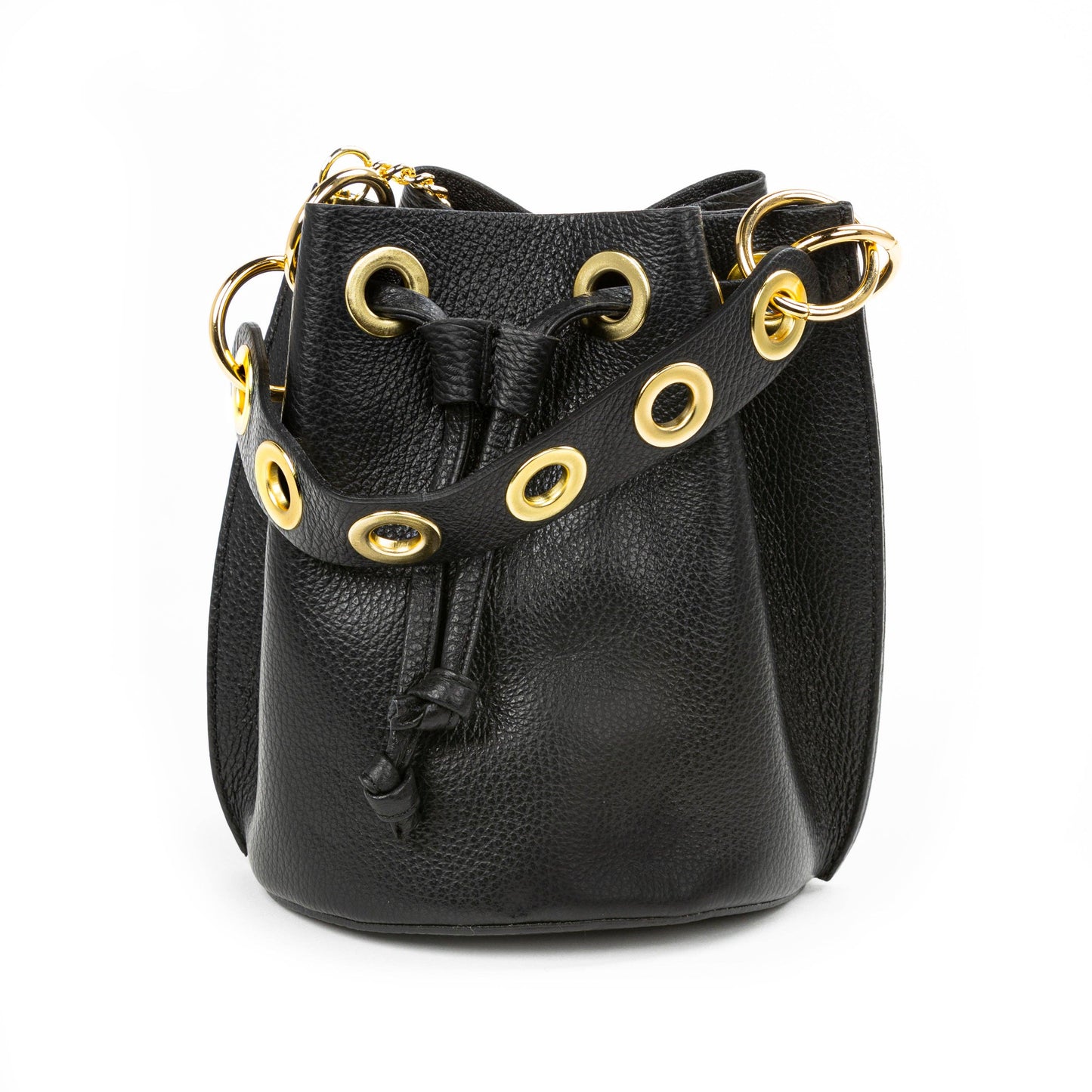 GENUINE ITALIAN LEATHER BUCKET BAG