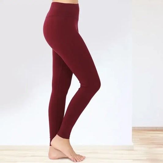 SHAPING LEGGINGS - BURGUNDY