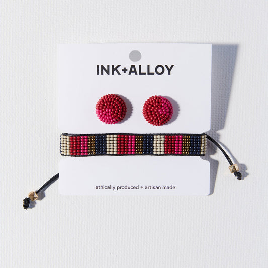 Earring and Friendship Bracelet Set