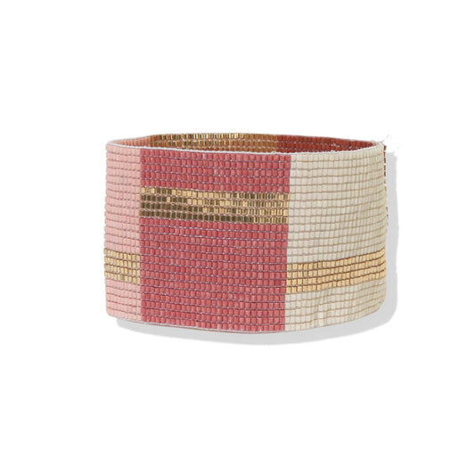 Terra Cotta Blush Ivory Stretch Bracelet